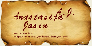 Anastasija Jašin vizit kartica